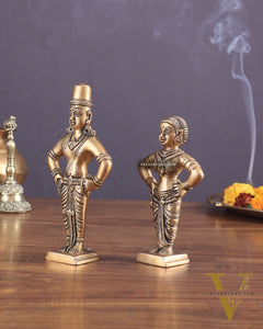 Pure Brass Vitthal Rukmini (Pandurangan Ruckhmai) Idol Pair 7"