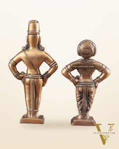 Pure Brass Vitthal Rukmini (Pandurangan Ruckhmai) Idol Pair 7"