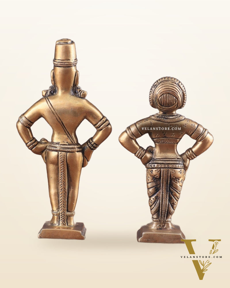 Pure Brass Vitthal Rukmini (Pandurangan Ruckhmai) Idol Pair 7"