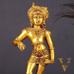 Pure Brass Vrishavahana Lord Shiva Statue 11"