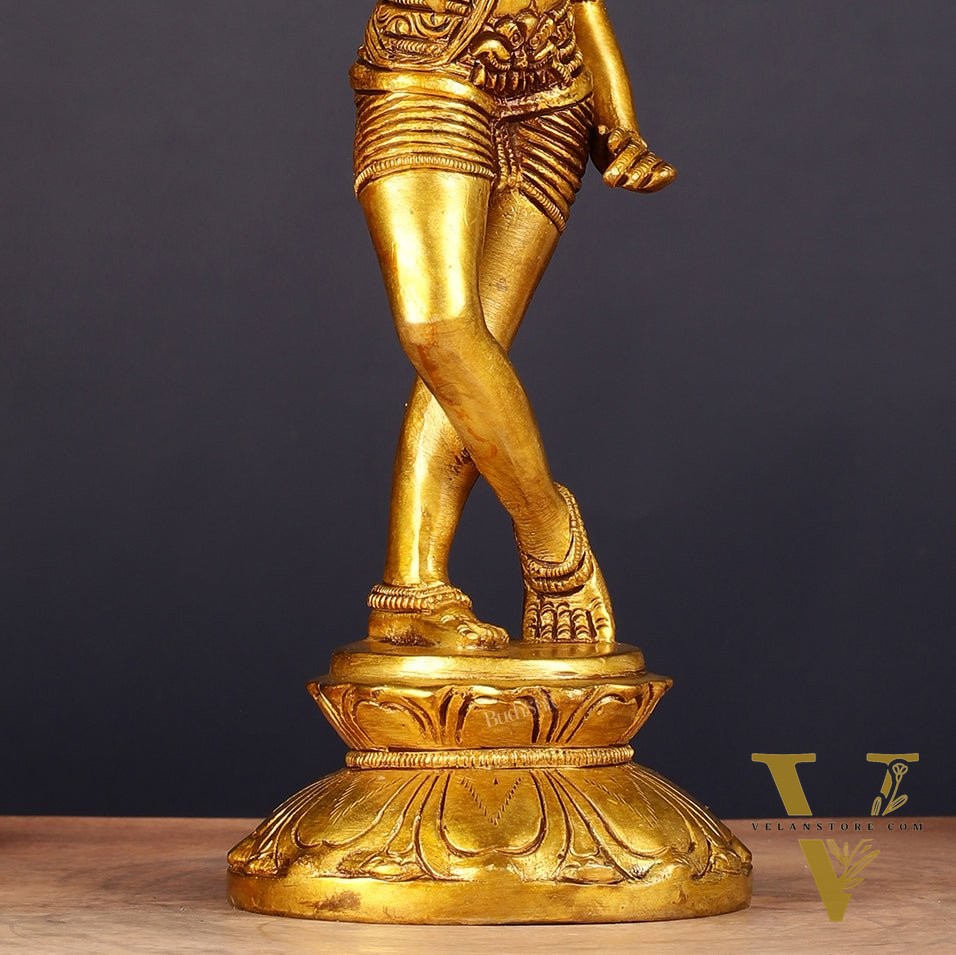 Pure Brass Vrishavahana Lord Shiva Statue 11"