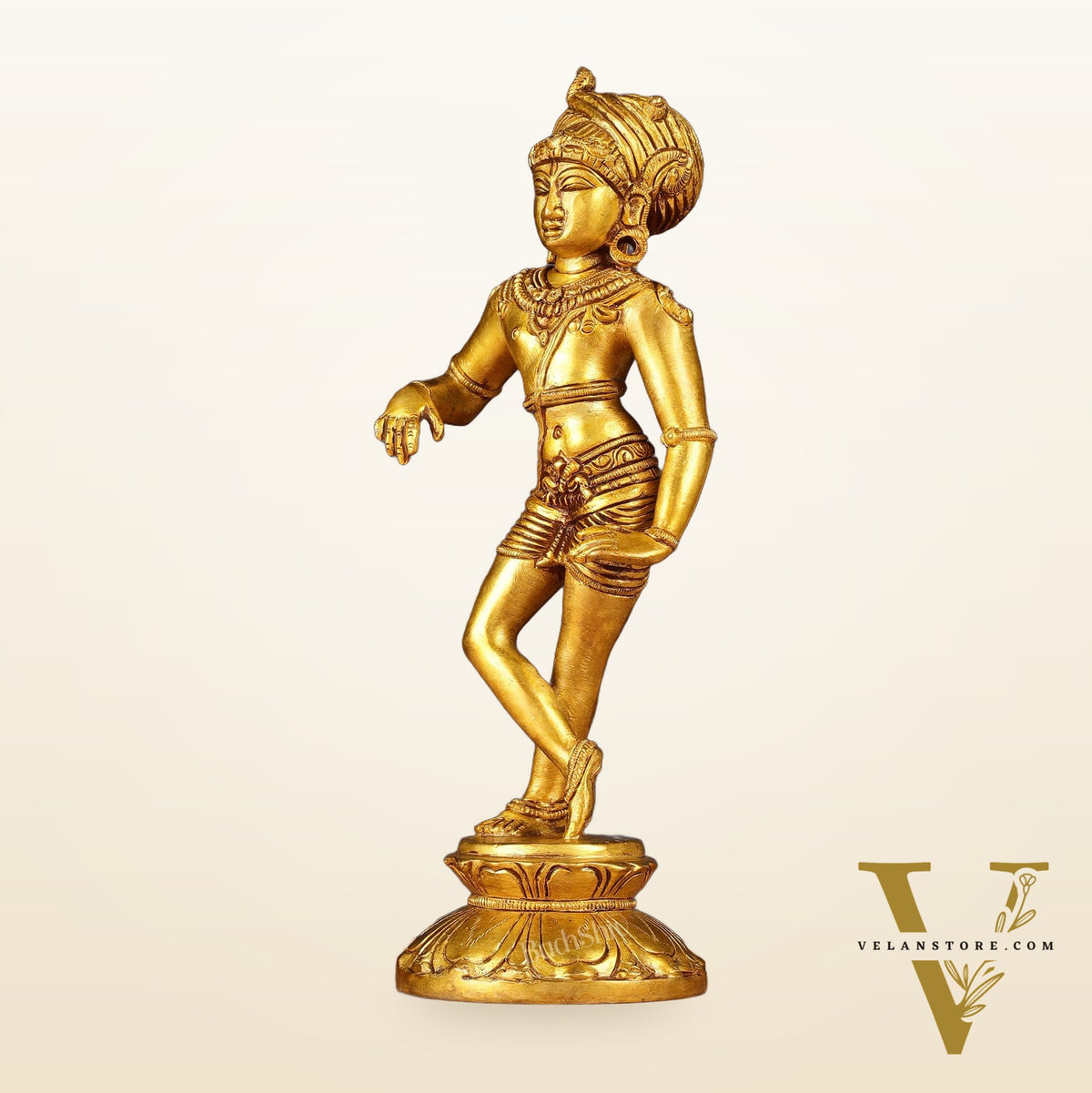 Pure Brass Vrishavahana Lord Shiva Statue 11"