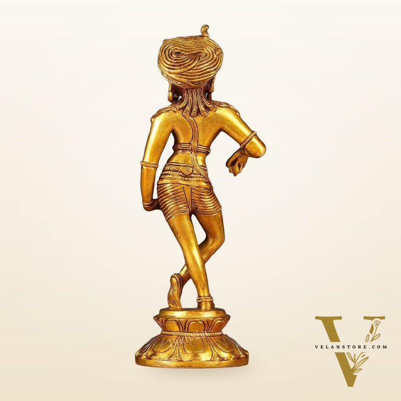 Pure Brass Vrishavahana Lord Shiva Statue 11"