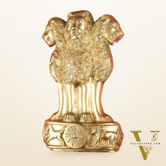 Pure Brass Wall Hanging Ashoka Lion Symbol - 16 Inch