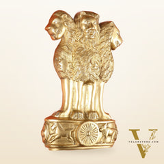 Pure Brass Wall Hanging Ashoka Lion Symbol - 16 Inch