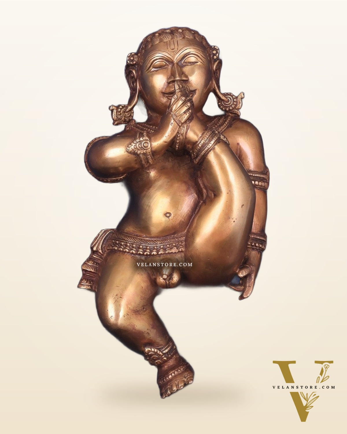Pure Brass Wall Hanging Baby Krishna Statue