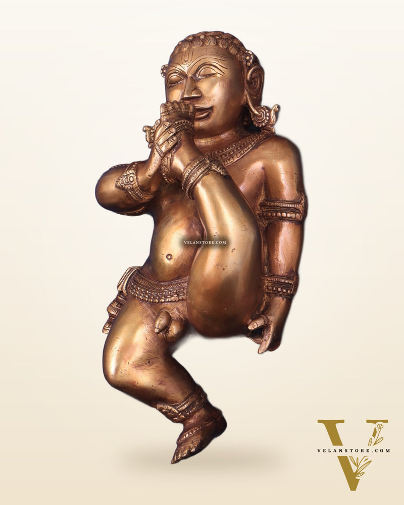 Pure Brass Wall Hanging Baby Krishna Statue