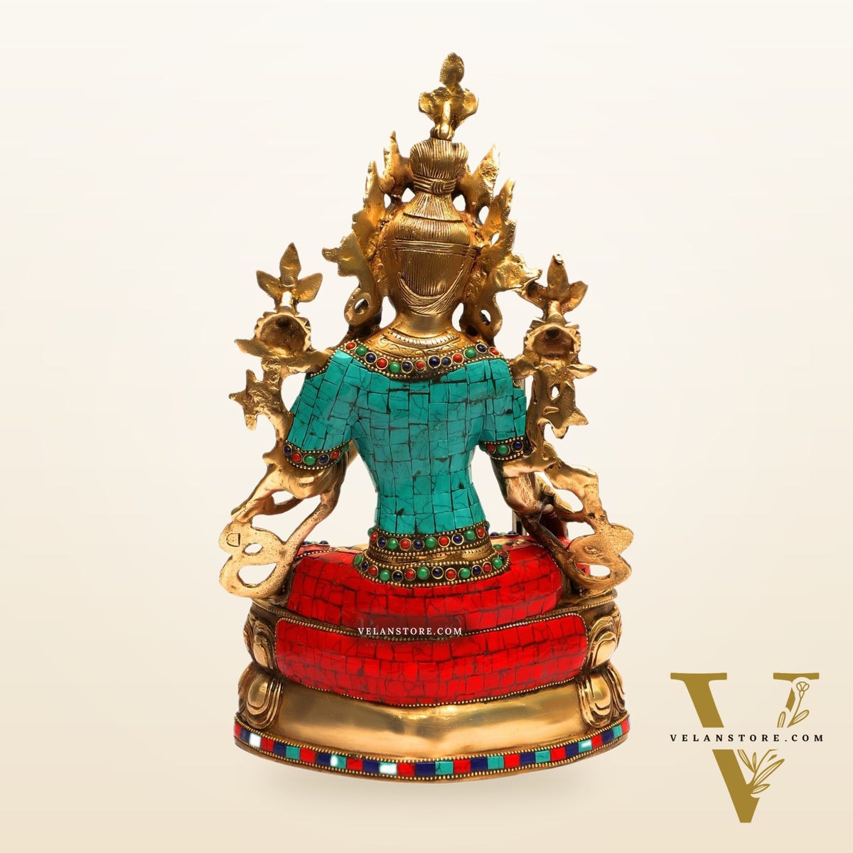 Pure Brass White Tara Statue | 14 inches Height | Symbol of Purity