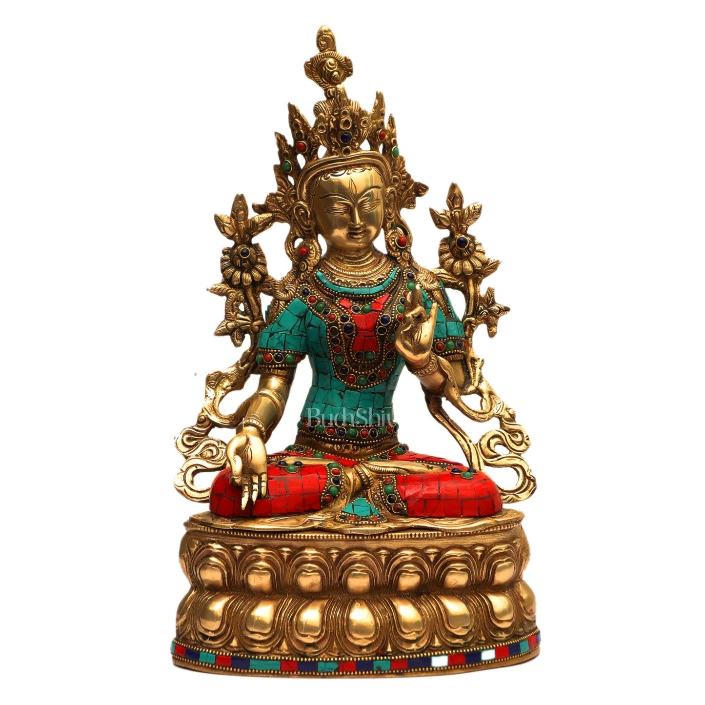 Pure Brass White Tara Statue | 14 inches Height | Symbol of Purity