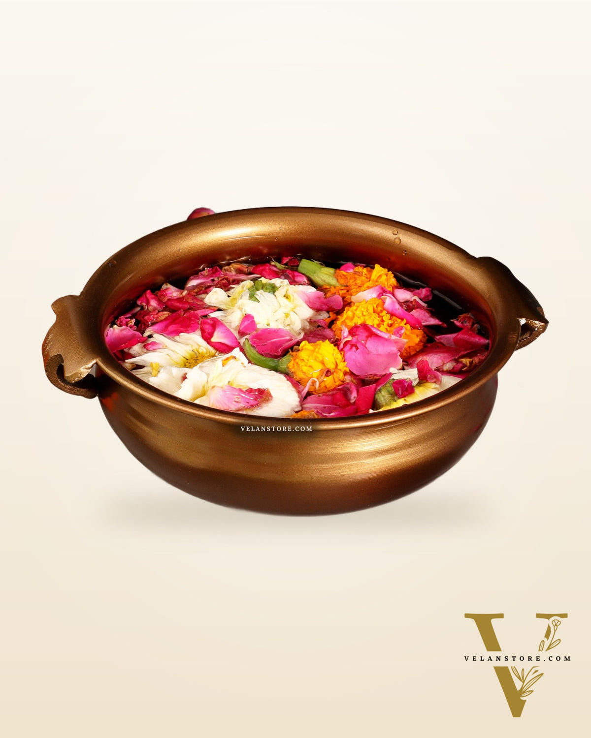 Pure Brass Wide Urli – Antique Finish | 7.5"