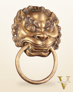 Pure Brass Yali Door Knocker – 9.5 Inch