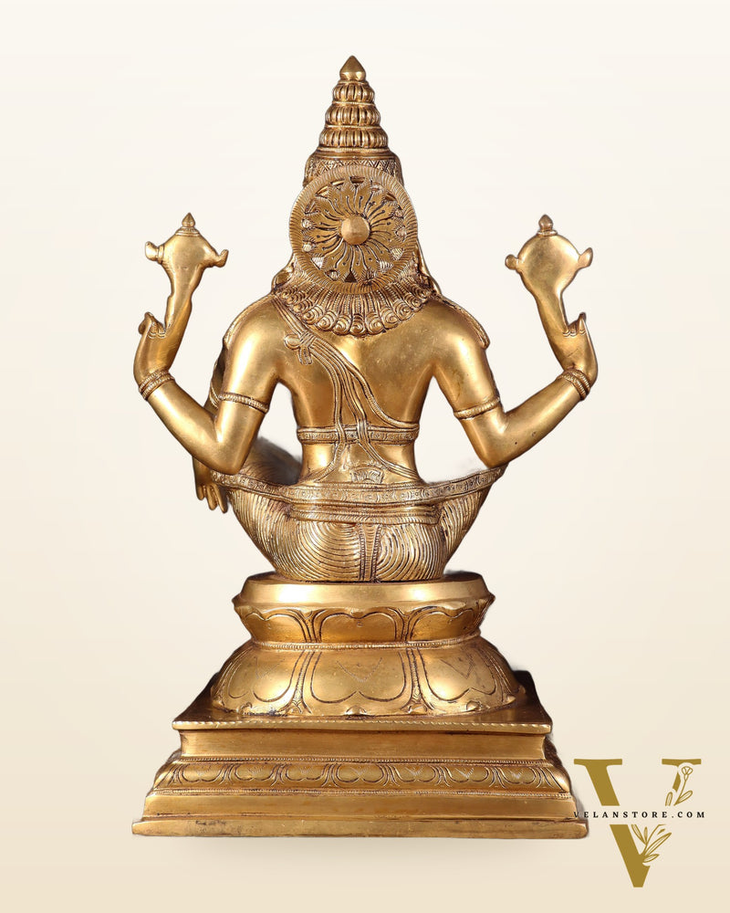 Pure Brass Yog Narasimha Large Sculpture - 19"
