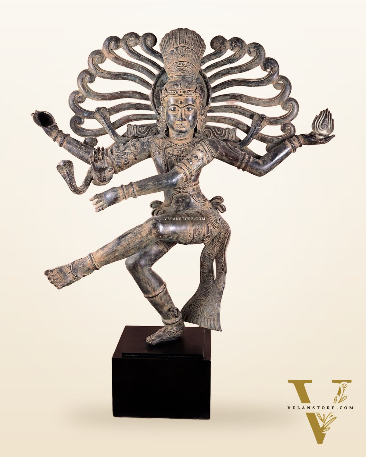Pure Bronze Dancing Shiva Nataraja Sculpture 48 inch Rare find