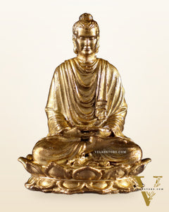 Pure Bronze Panchaloha Lord Buddha Miniature Idol in Meditation – 1.5"
