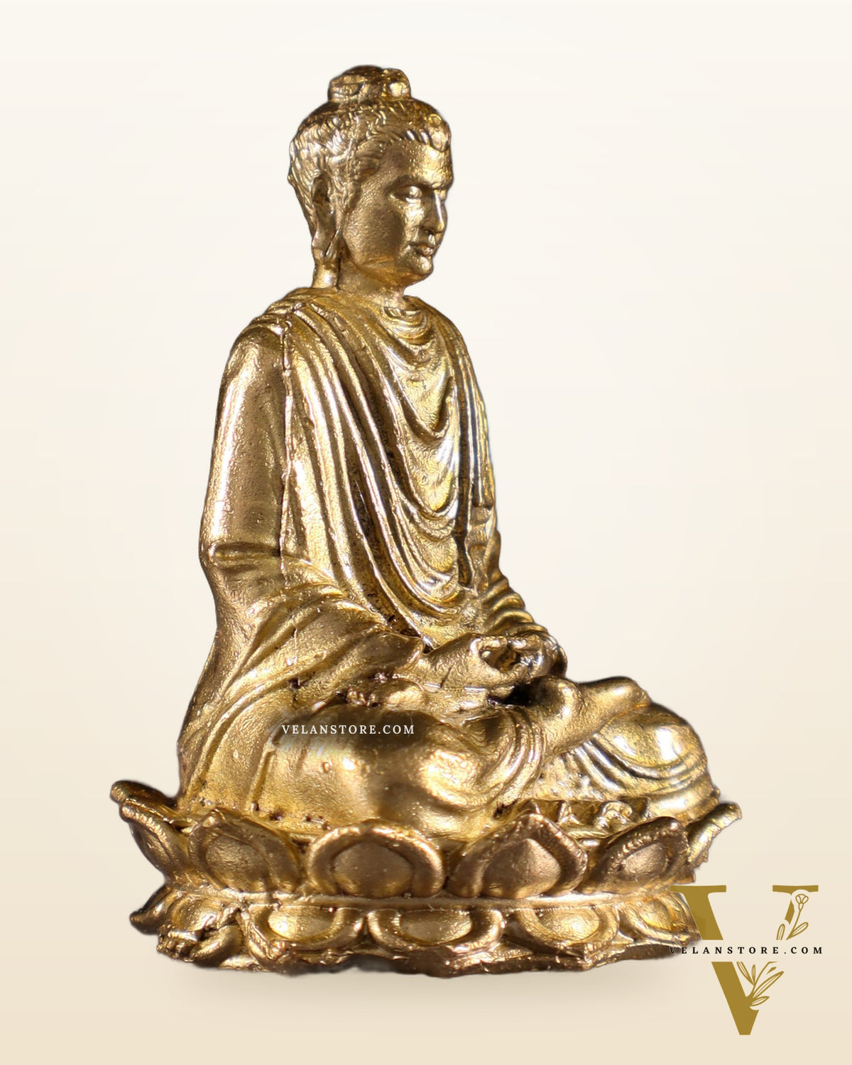 Pure Bronze Panchaloha Lord Buddha Miniature Idol in Meditation – 1.5"