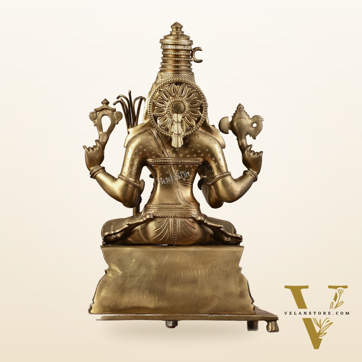 Pure Bronze Panchaloha Rajrajeshwari Lalitha Devi Statue - 16.5"