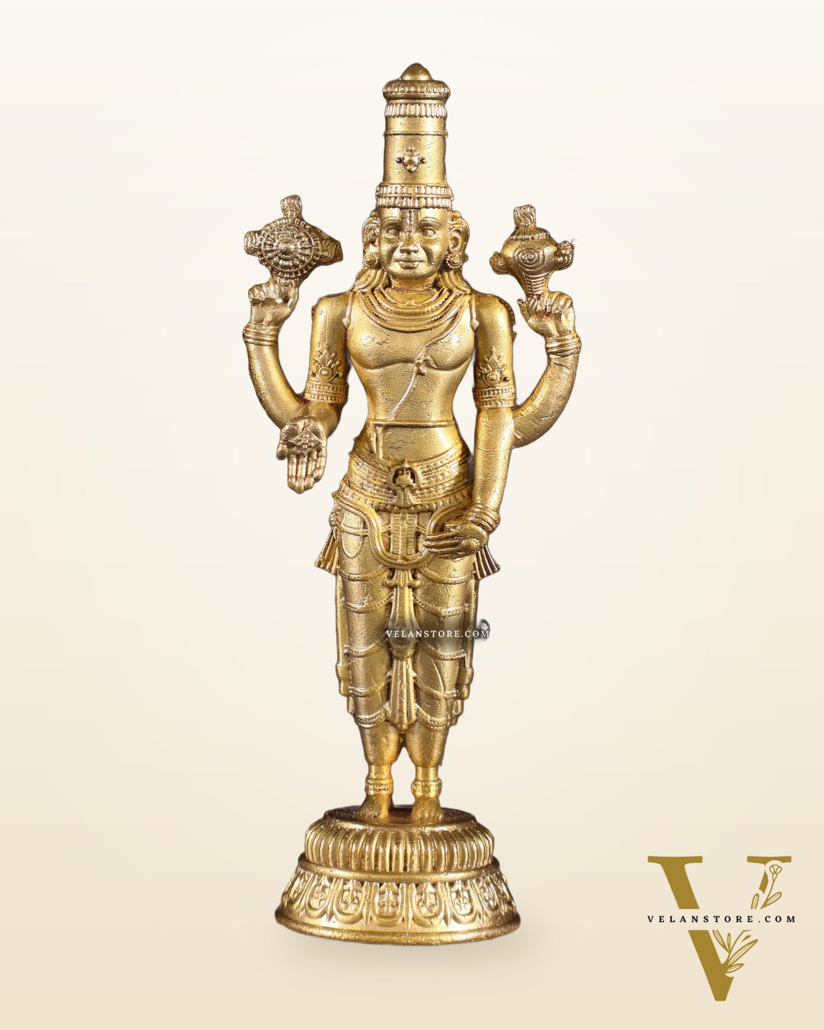 Pure Bronze Panchaloha Tirupati Balaji (Perumal) Idol – 4.5"
