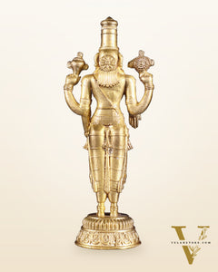 Pure Bronze Panchaloha Tirupati Balaji (Perumal) Idol – 4.5"