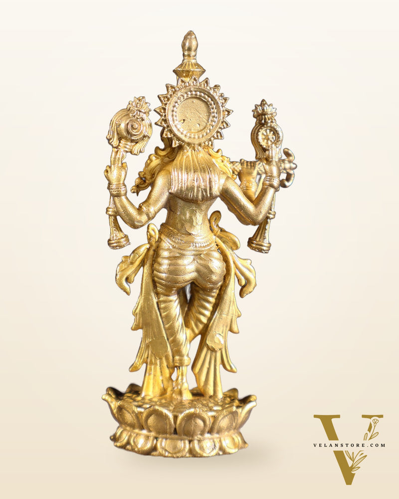 Pure Bronze Panchaloha Vishnu Roopam Krishna Idol - 4"