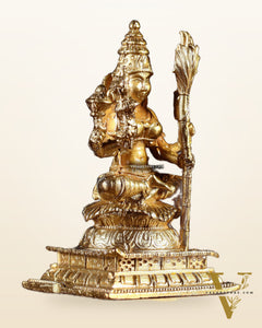 Pure Bronze Rajarajeshwari Lalita Devi Idol | 3" (7.6 cm) Panchaloha Tripura Sundari