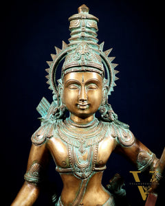 Pure Bronze Ramar Set (Ram Darbar) – Vintage Chola Patina 29", 85 kgs.
