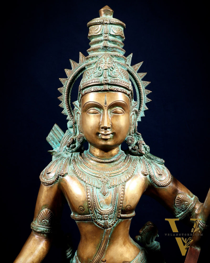 Pure Bronze Ramar Set (Ram Darbar) – Vintage Chola Patina 29", 85 kgs.