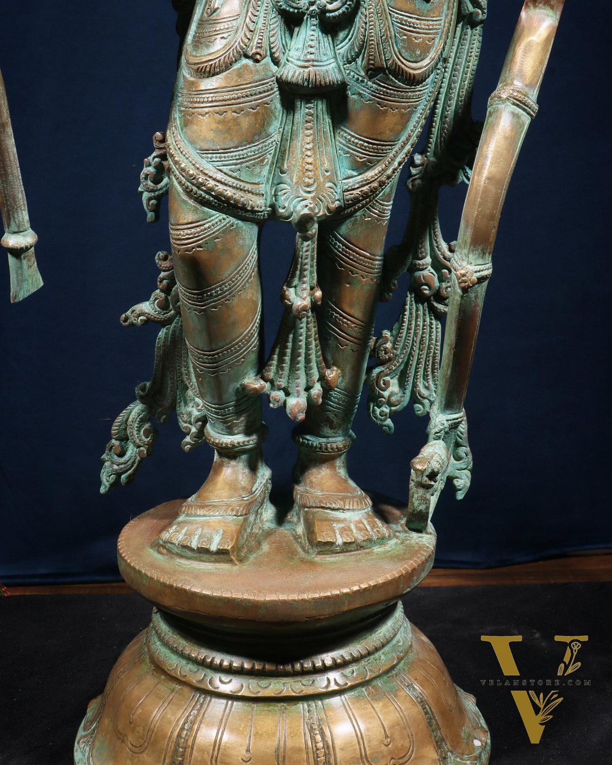 Pure Bronze Ramar Set (Ram Darbar) – Vintage Chola Patina 29", 85 kgs.