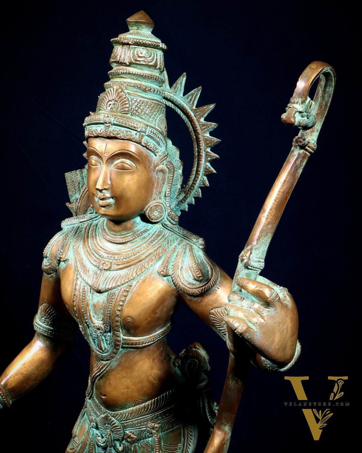 Pure Bronze Ramar Set (Ram Darbar) – Vintage Chola Patina 29", 85 kgs.