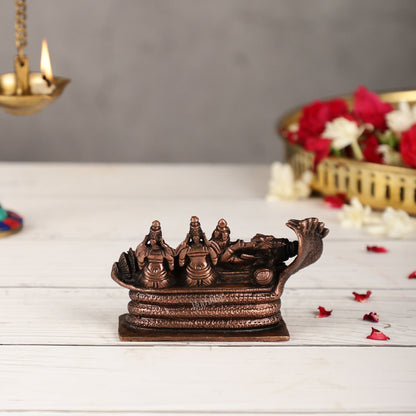 Pure Copper Ananta Padmanabha Swamy Idol 3 inch