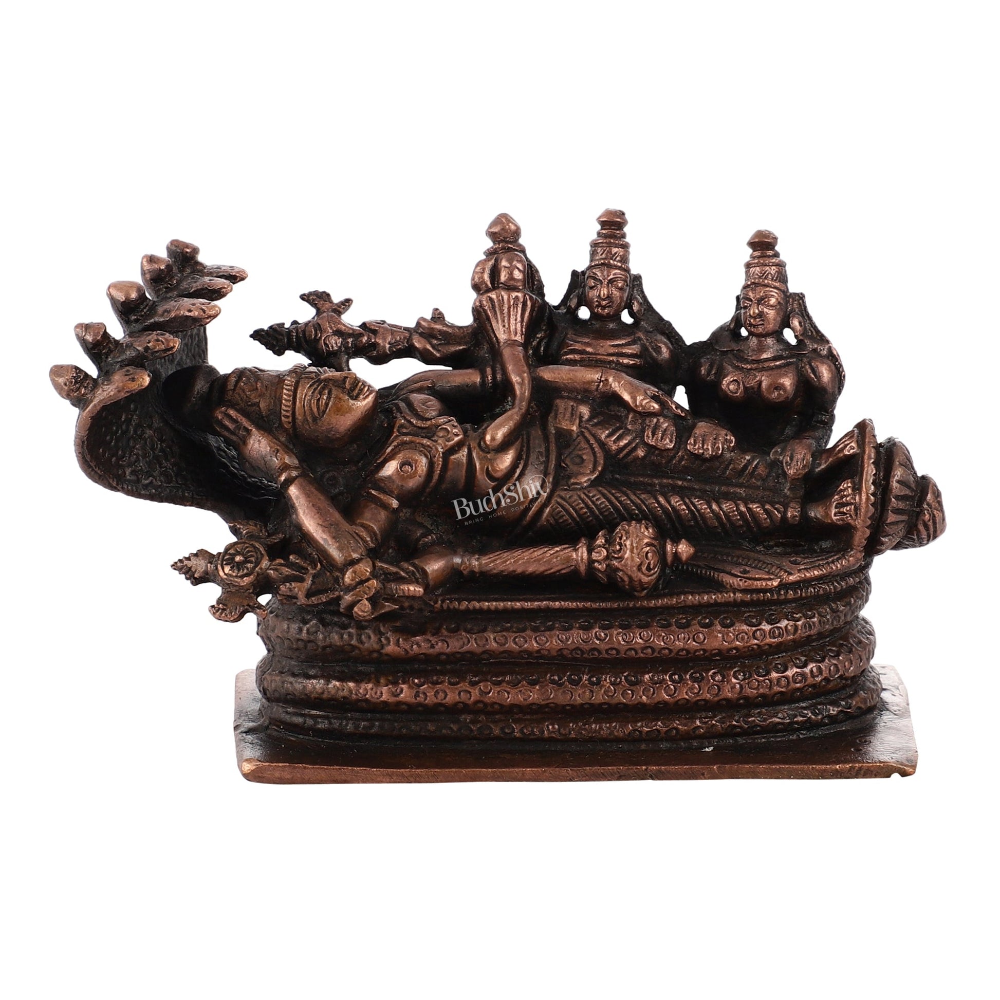 Pure Copper Ananta Padmanabha Swamy Idol 3 inch