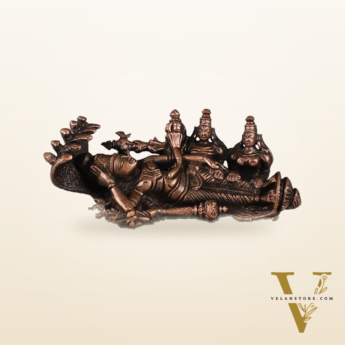 Pure Copper Ananta Padmanabha Swamy Idol 3 inch