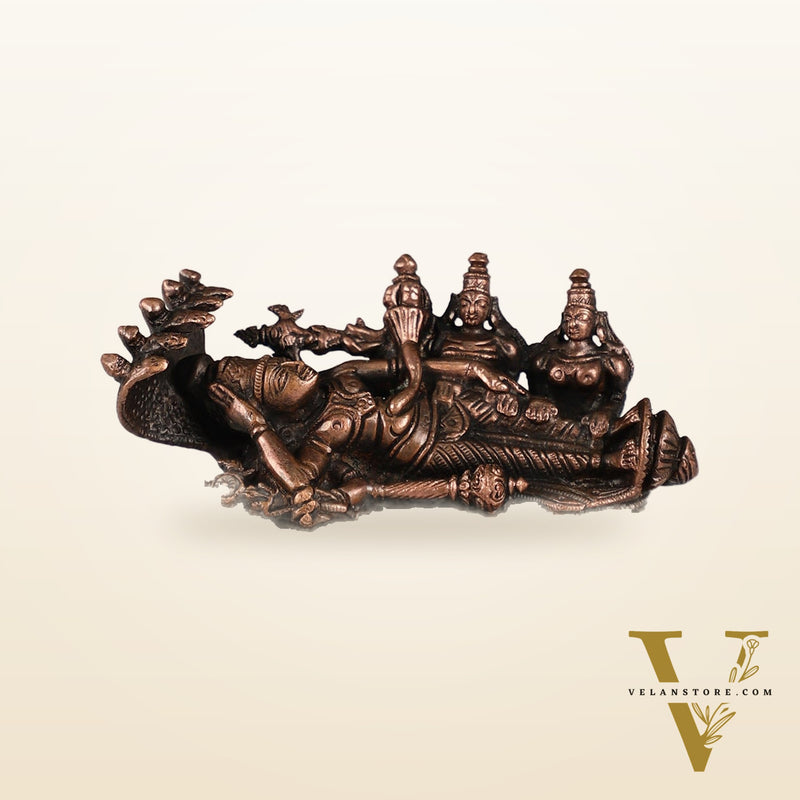 Pure Copper Ananta Padmanabha Swamy Idol 3 inch