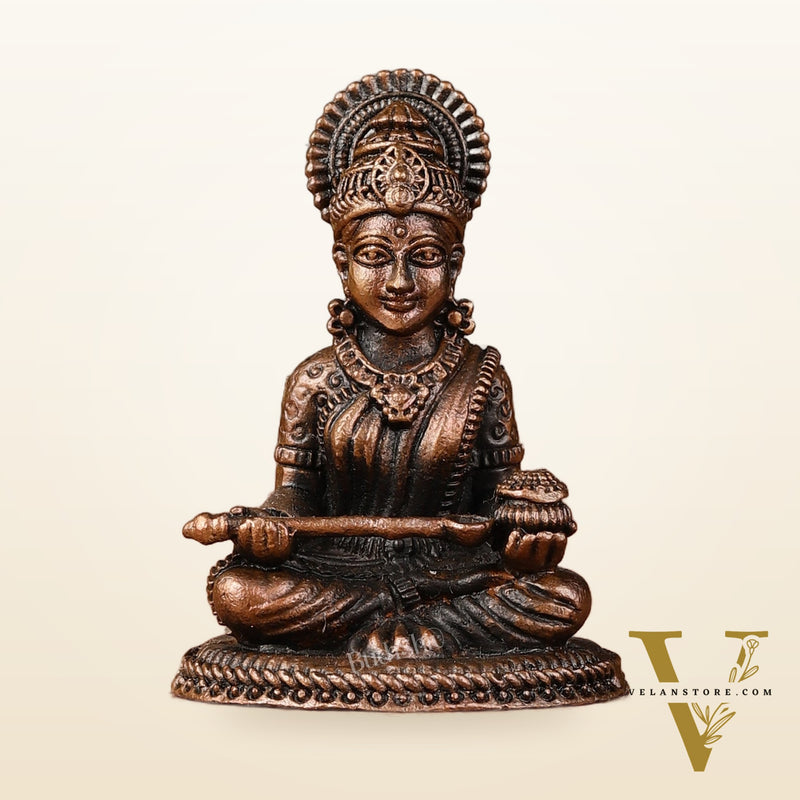 Pure Copper Annapoorna Idol - 2.5-inch