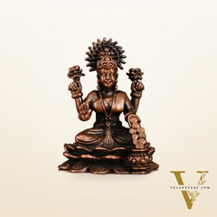 Pure Copper Dhan Lakshmi Idol | 2 Inch Height