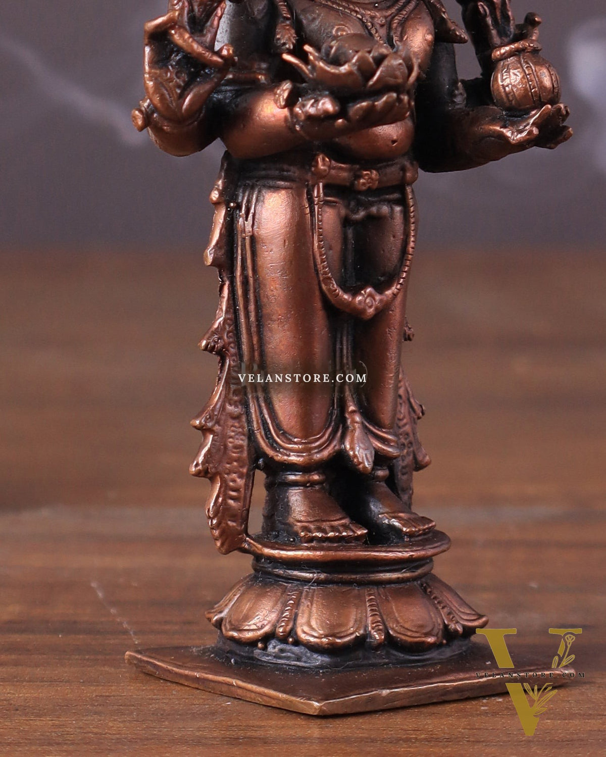 Pure Copper Dhanvantari Idol – 4"