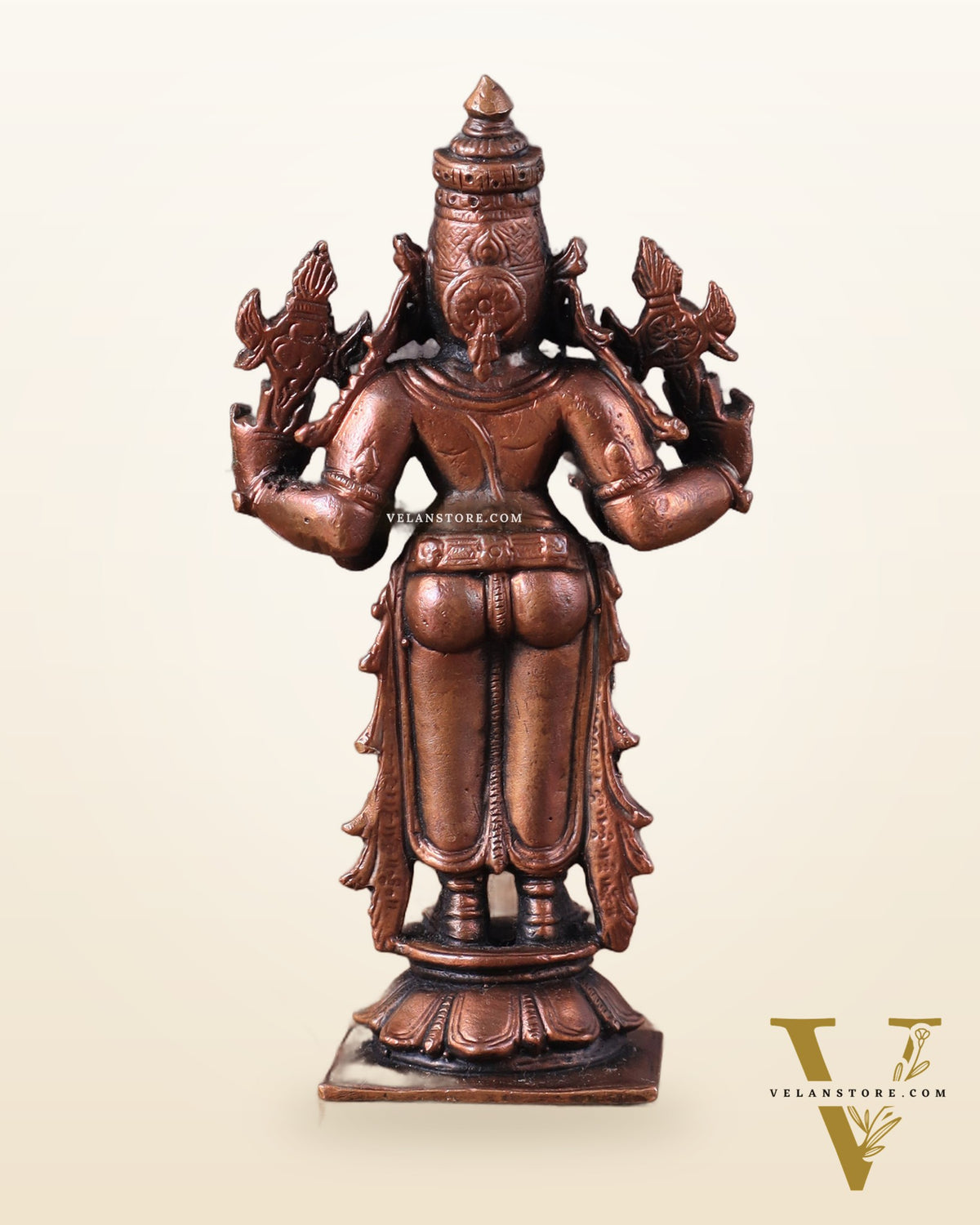 Pure Copper Dhanvantari Idol – 4"