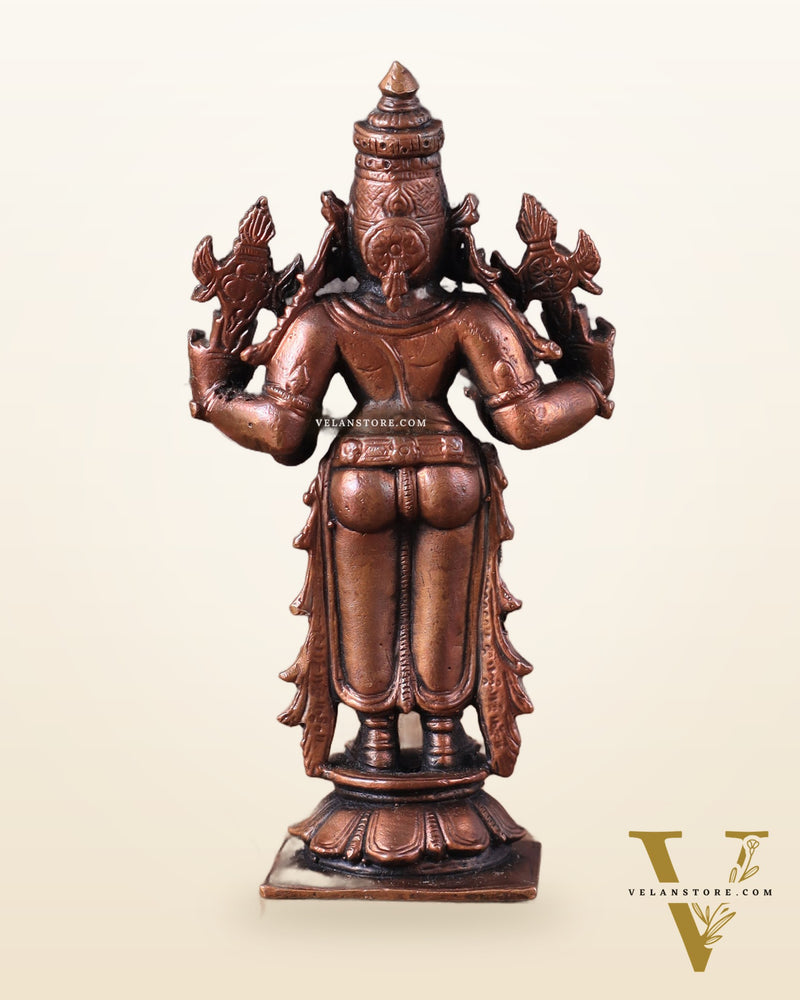 Pure Copper Dhanvantari Idol – 4"