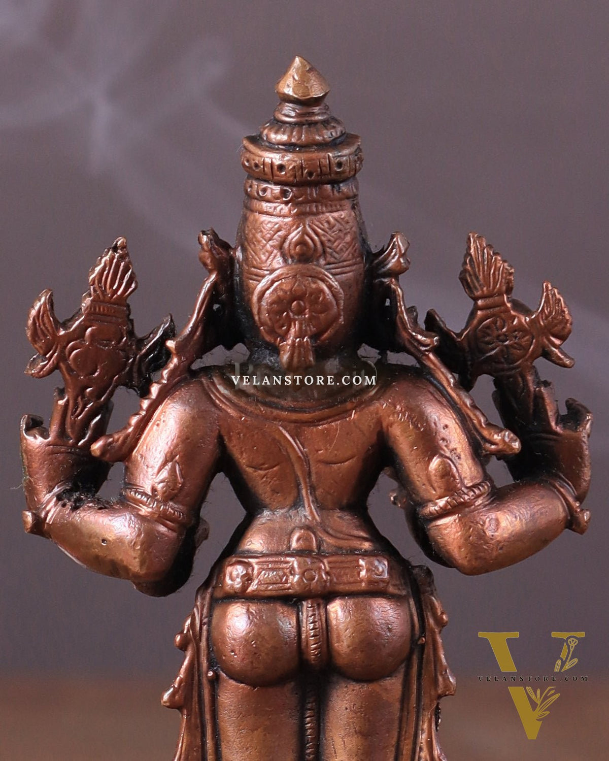 Pure Copper Dhanvantari Idol – 4"