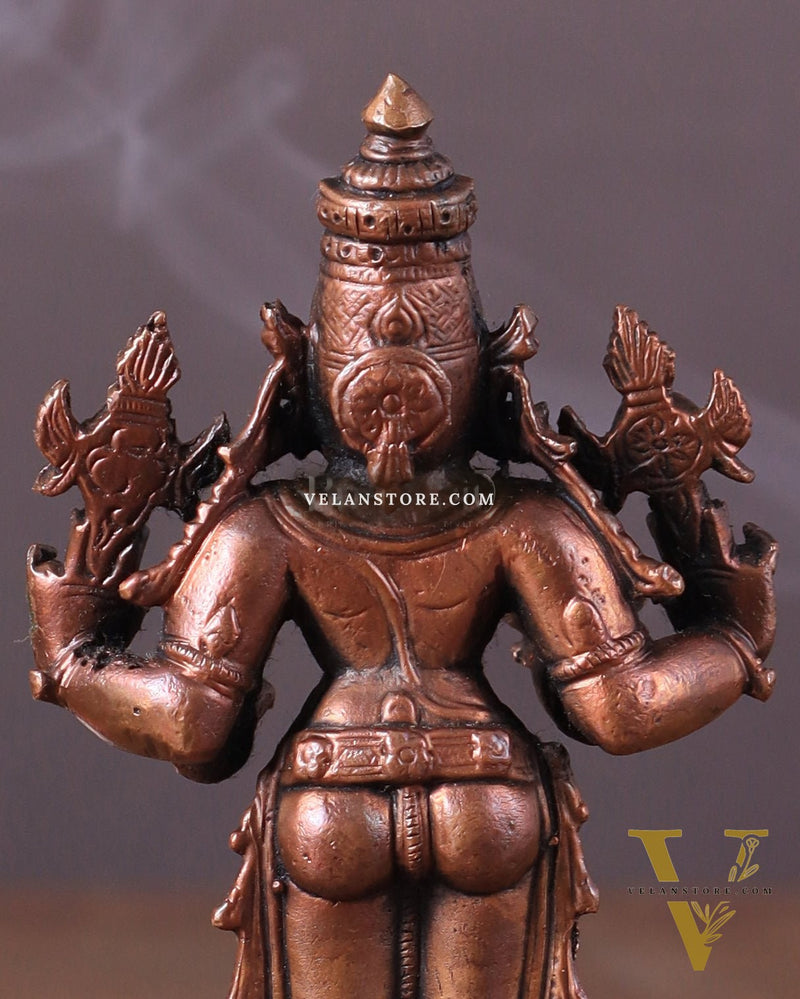 Pure Copper Dhanvantari Idol – 4"