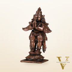 Pure Copper Garuda Namaste Idol | Height 3.5 inch |