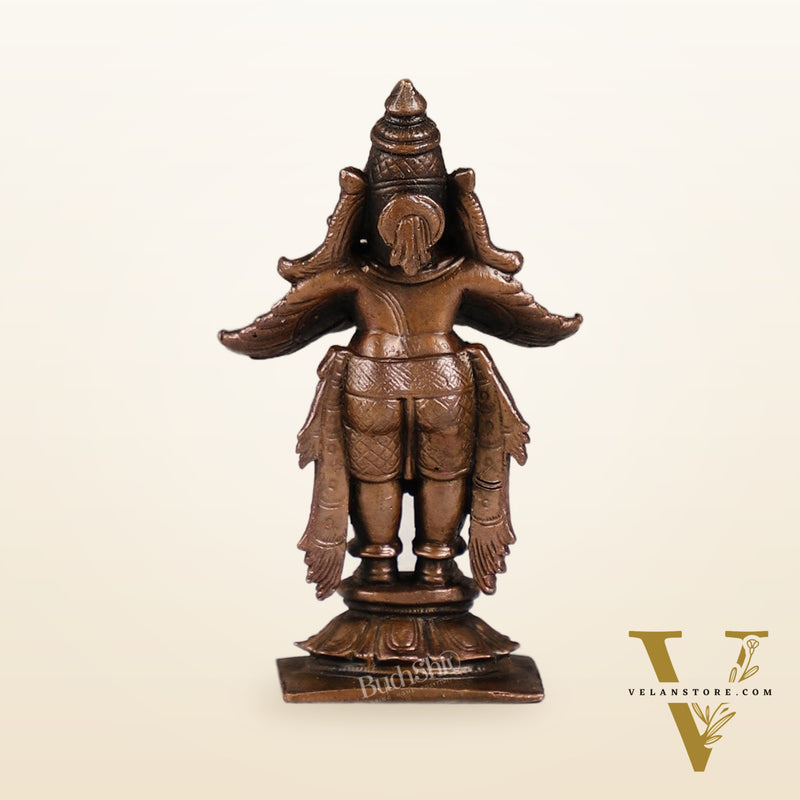 Pure Copper Garuda Namaste Idol | Height 3.5 inch |