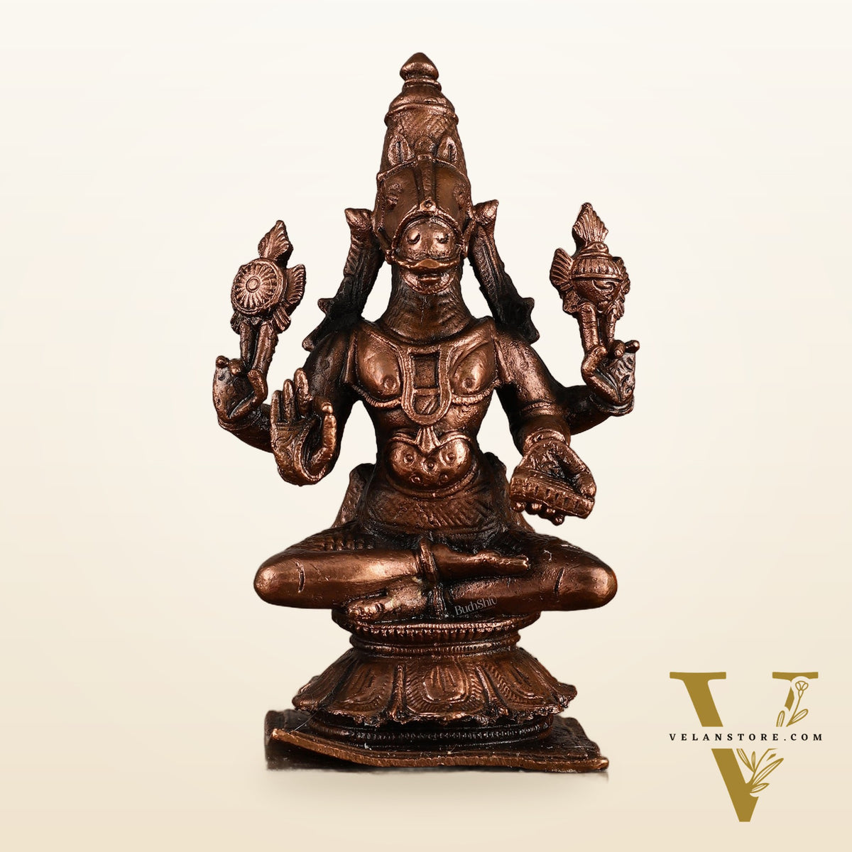 Pure Copper Hayagriva Idol - 5 Inches