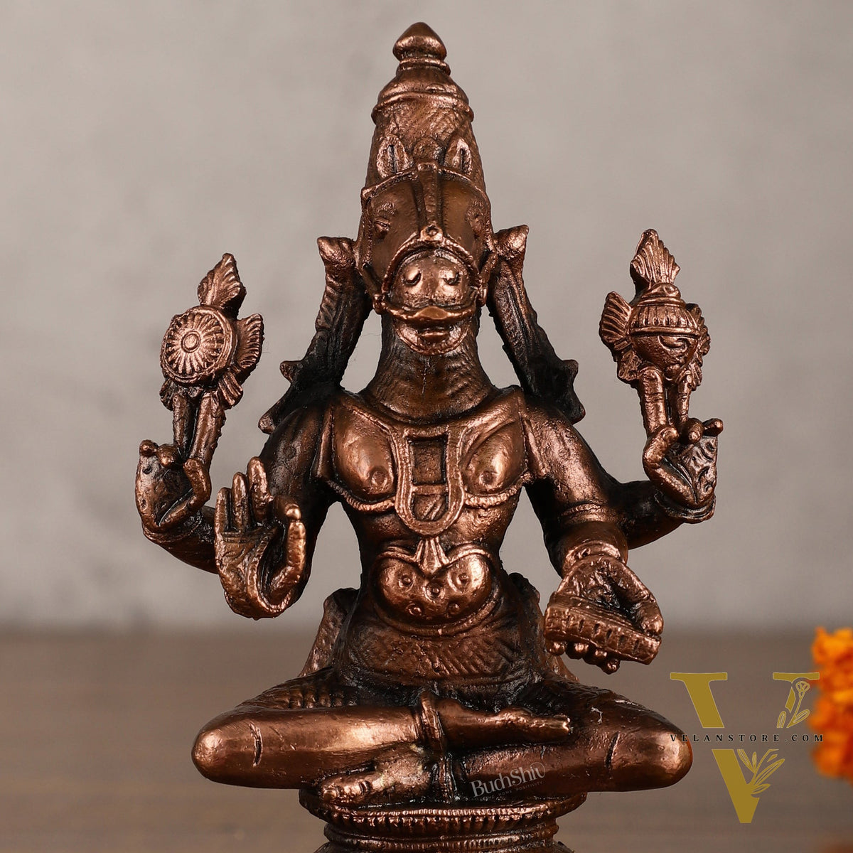 Pure Copper Hayagriva Idol - 5 Inches