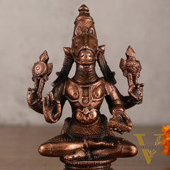 Pure Copper Hayagriva Idol - 5 Inches