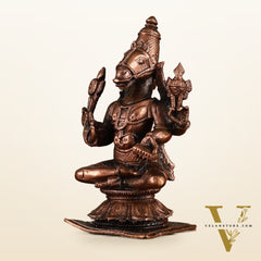Pure Copper Hayagriva Idol - 5 Inches