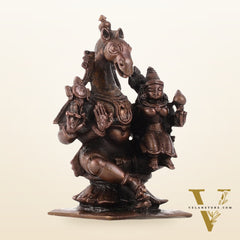 Pure Copper Hayagriva Lakshmi Idol - 3 inch | BudhShiv Brass Handicrafts