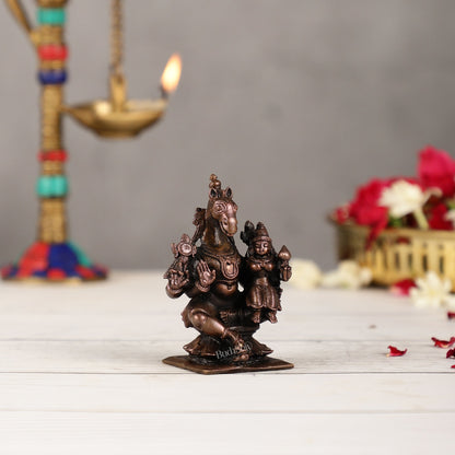 Pure Copper Hayagriva Lakshmi Idol - 3 inch | BudhShiv Brass Handicrafts