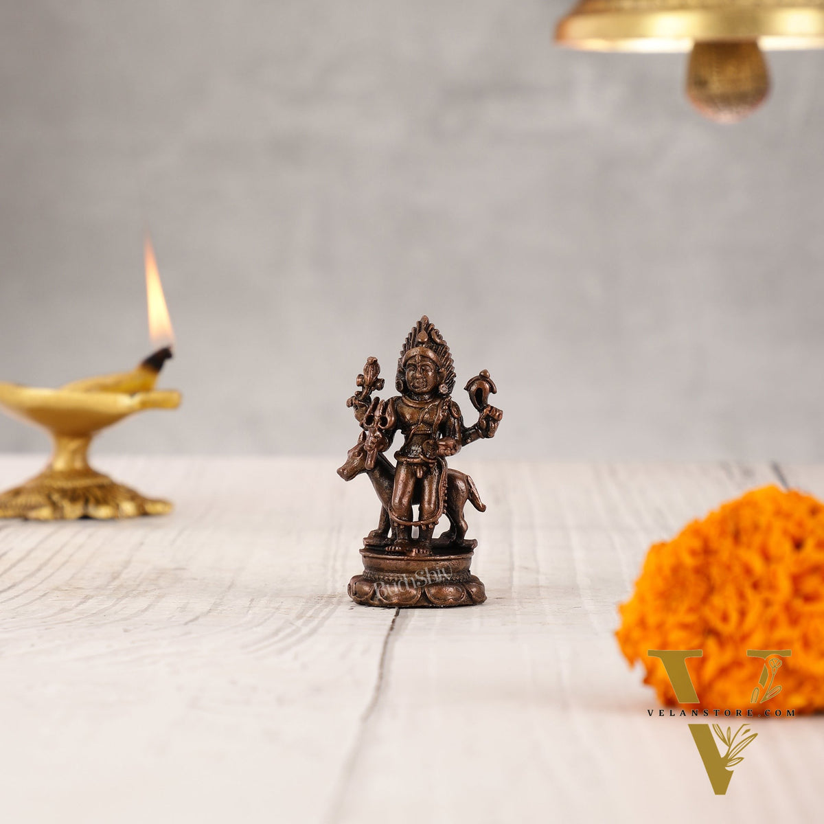 Pure Copper Kaal Bhairav Idol - 2"