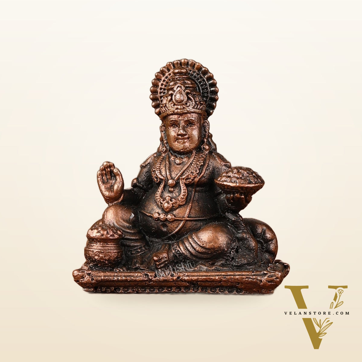 Pure Copper Kubera Idol -2"