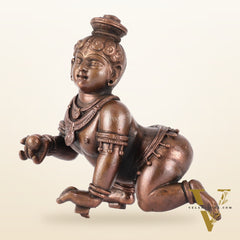Pure copper Laddoo gopal/laddu gopal baby krishna idol